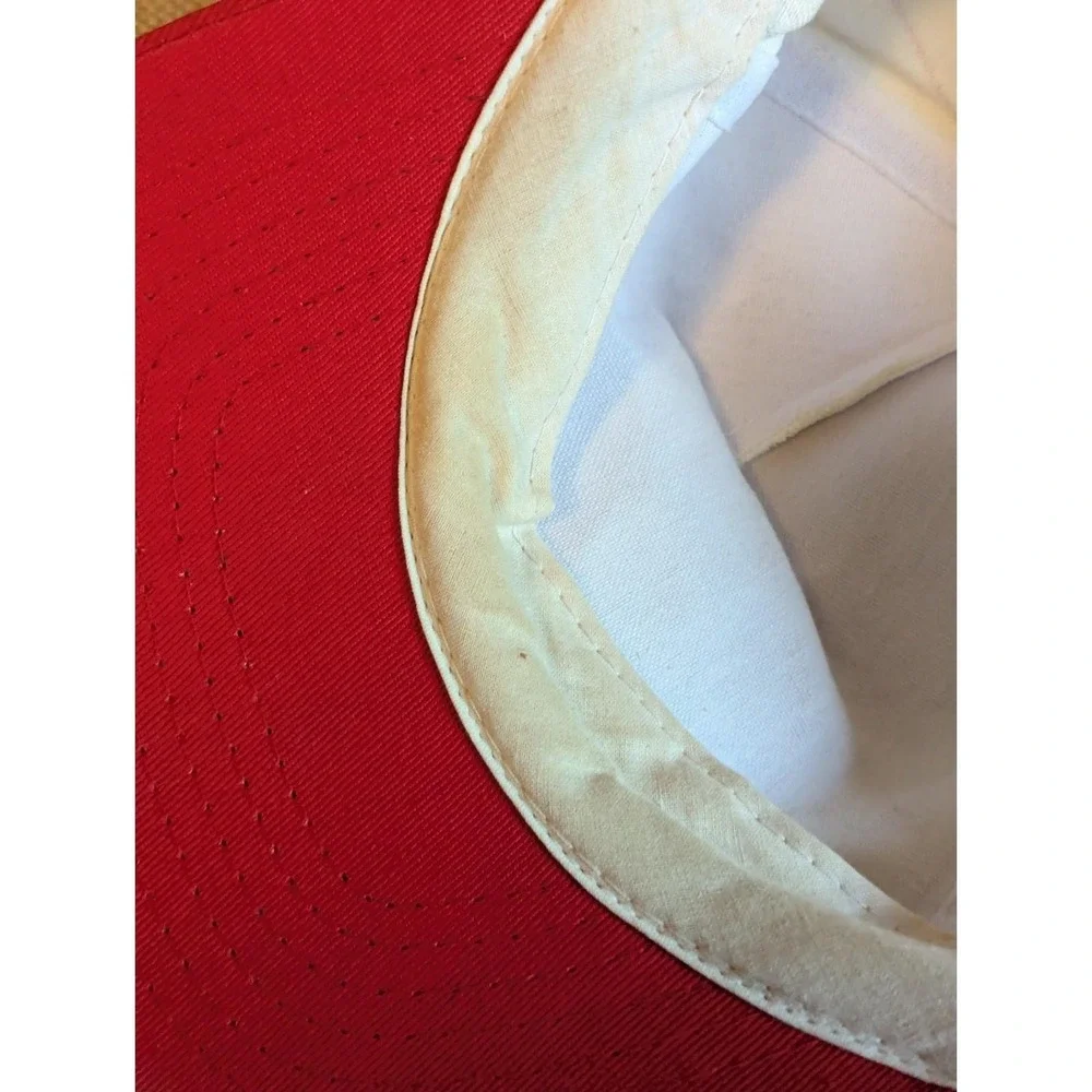 VTG Coca-Cola Coke Snapback‎ Hat White Red Pinstripes KC Tag Americana Nostalgia